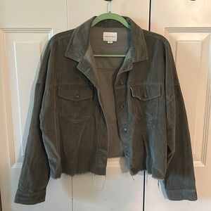 Cropped Corduroy shirt jacket